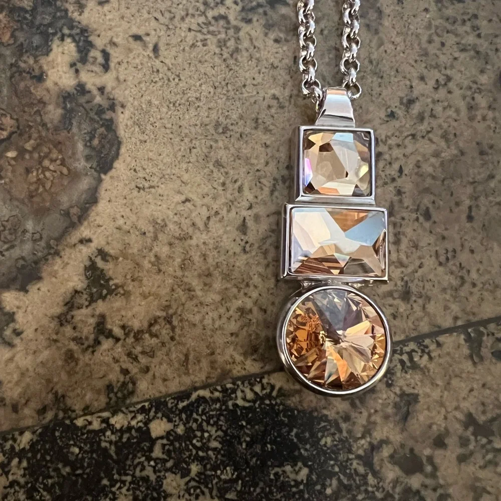 MYKA- RABAT SWAROVSKI Golden Yellow CRYSTAL NECKLACE & Bracelet - Picture 5 of 9